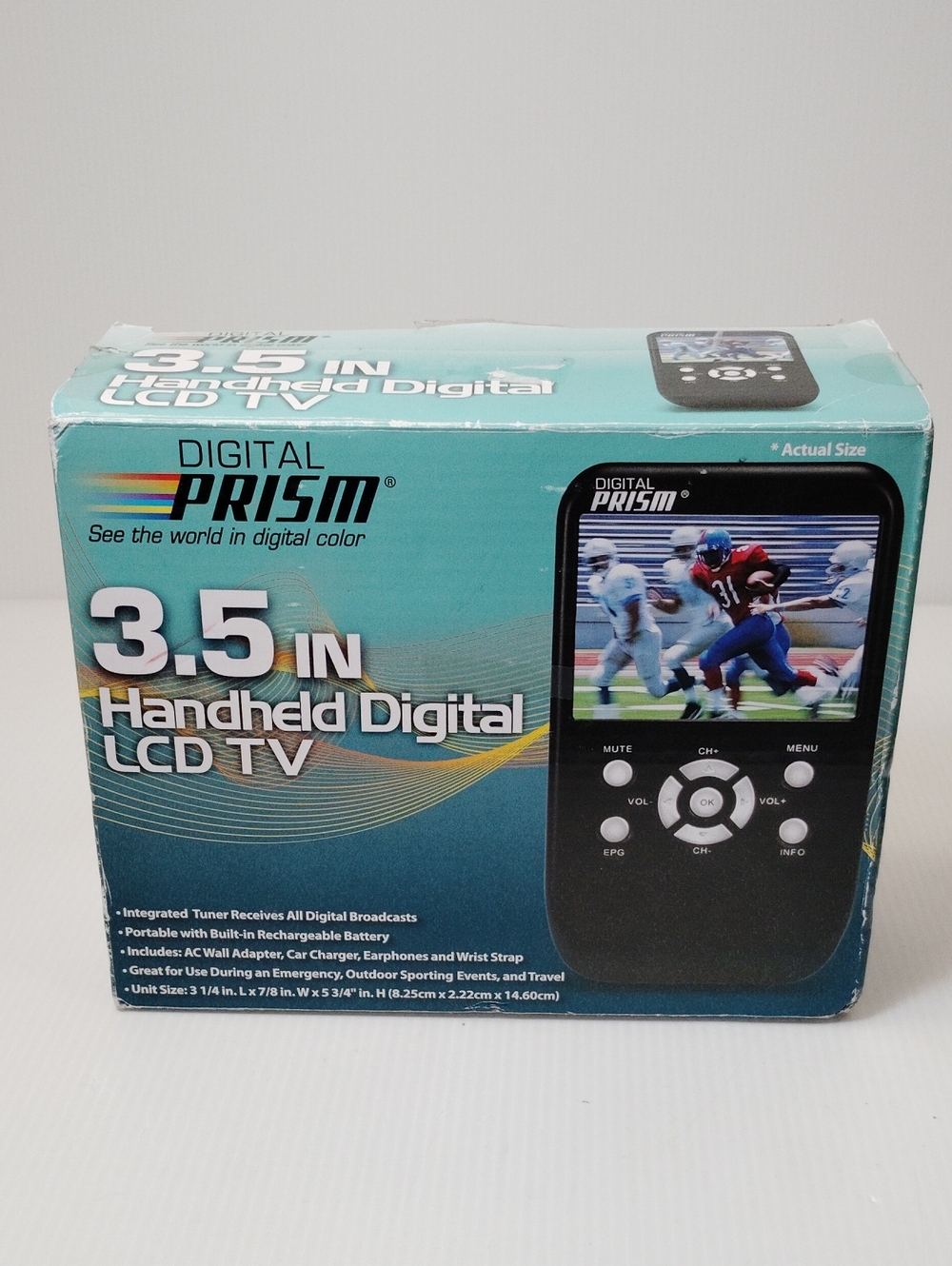 3.5-inch Handheld Digital LCD TV - Teal/Black